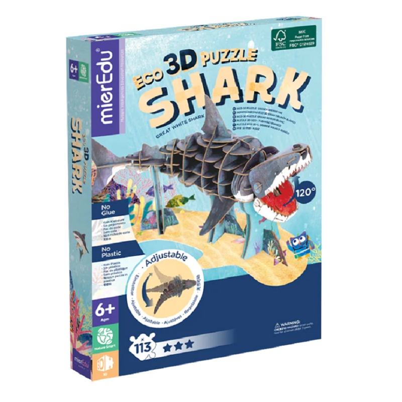 Eco 3D Puzzle - Great White Shark