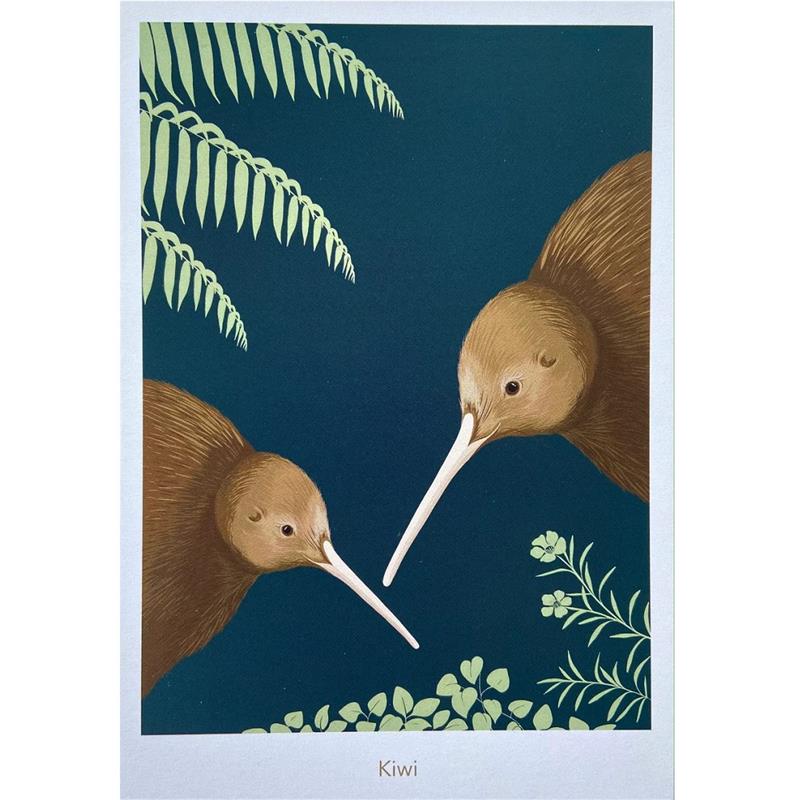 Kiwi Pair Postcard