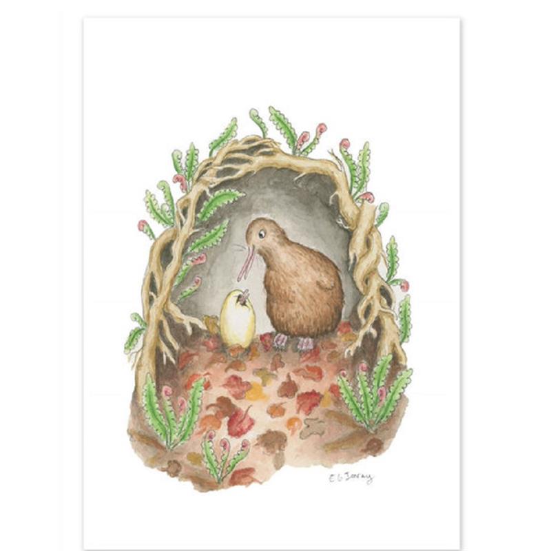 Kiwi With Hatching Egg Card