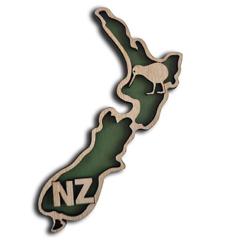NZ Kiwi Map Magnet