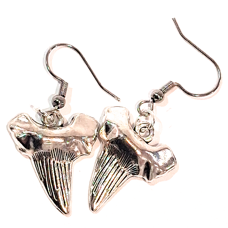 Megaladon Tooth Charm Earrings