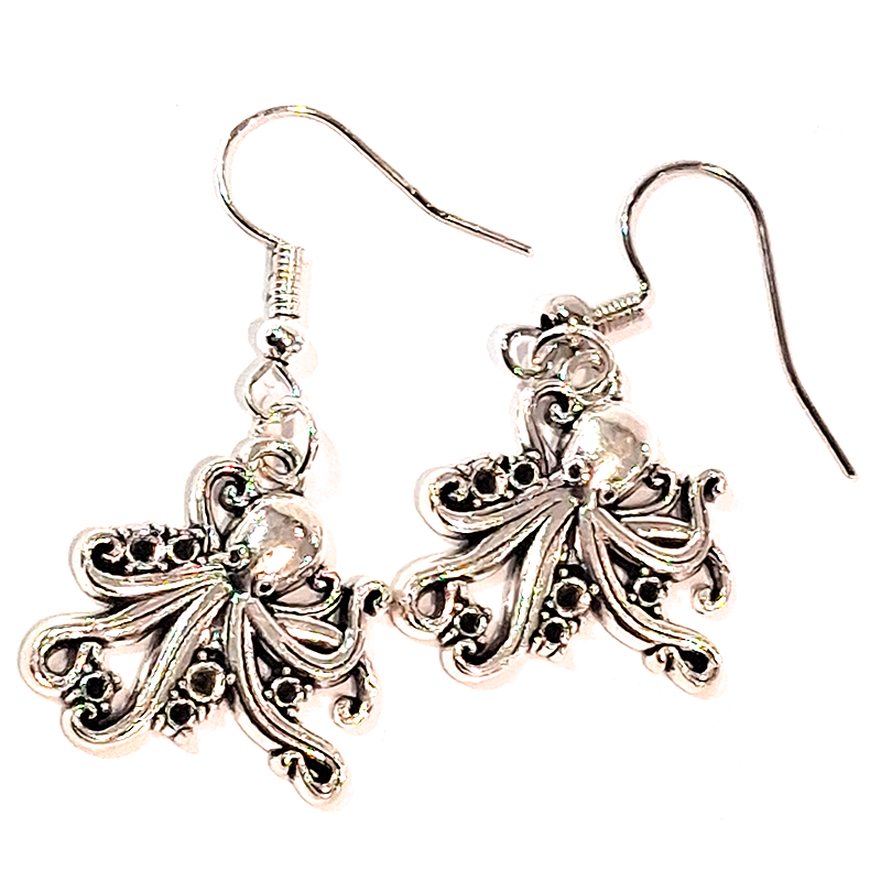 Octopus Charm Earrings