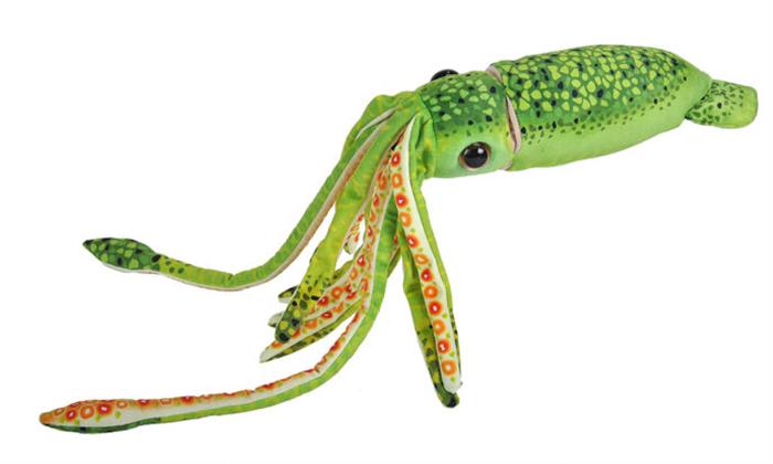 Squid Toy - Green Print