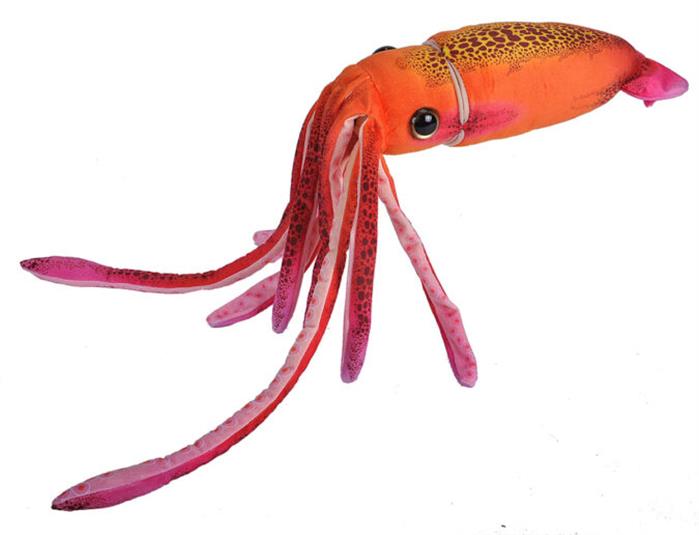 Squid Toy  - Orange Print