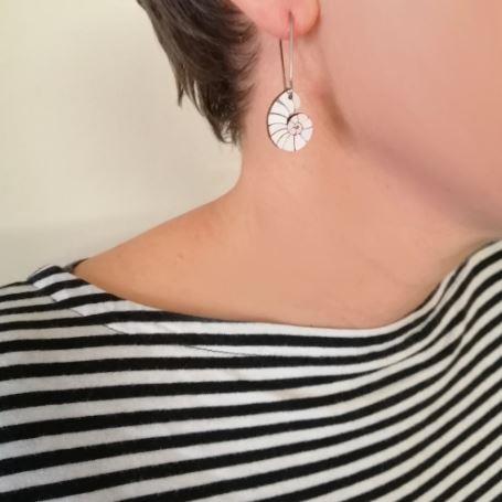 Rimu Spiral Shell Earrings