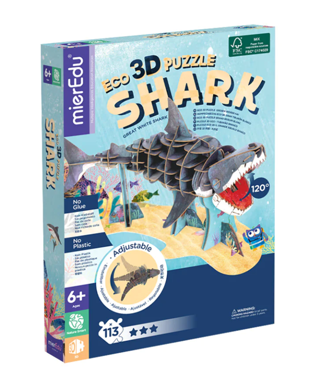 Eco 3D Puzzle - Great White Shark