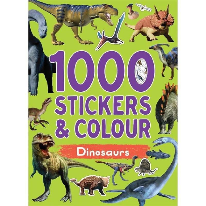 1000 Stickers + Colour Dinosaurs