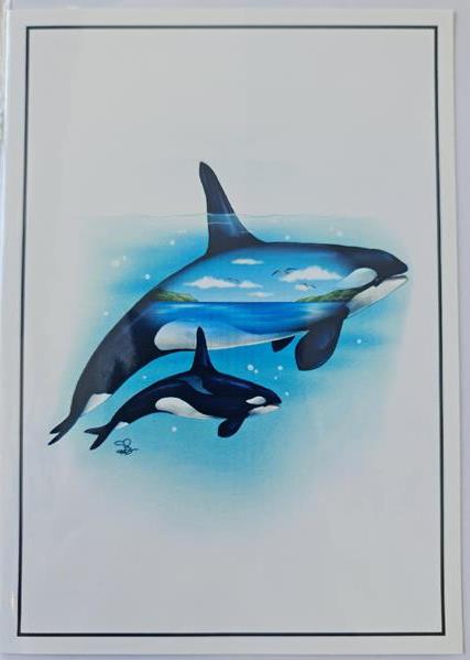 Greeting Card Orca