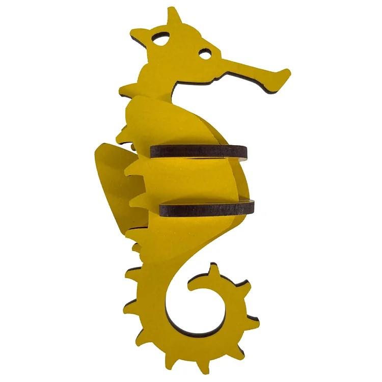 Seahorse Decoration Flatpack - Yellow